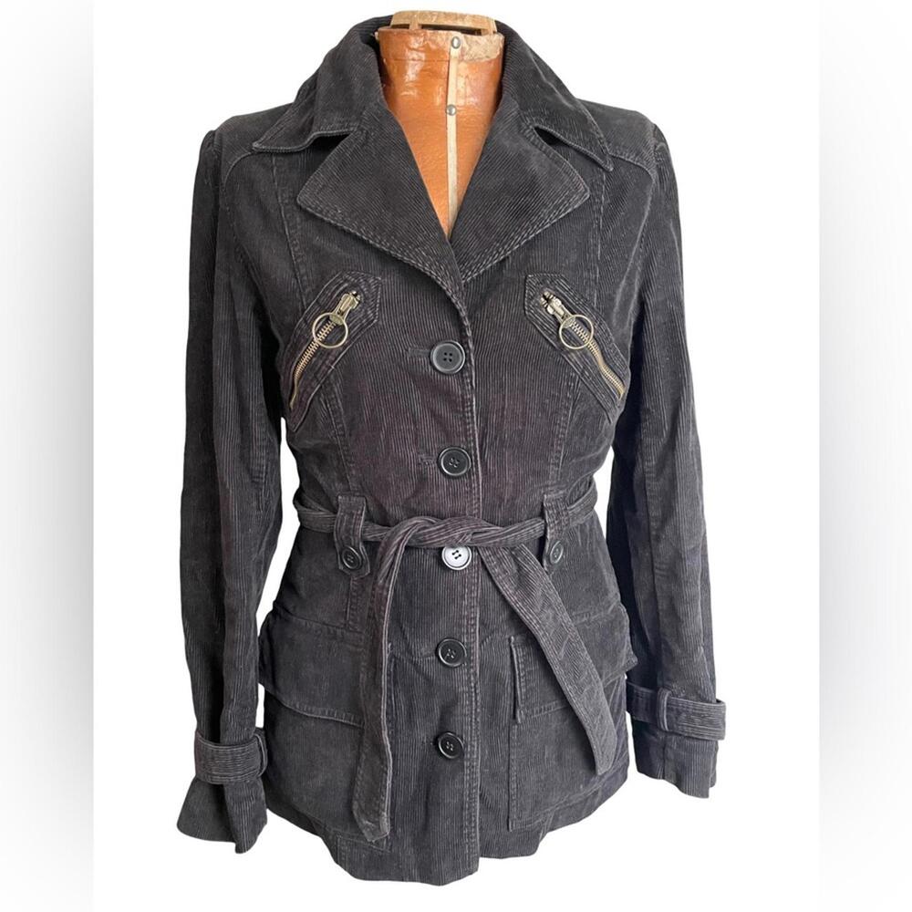 Vintage Black Corduroy Belted H&M Jacket